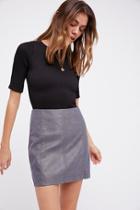 Modern Femme Vegan Suede Mini Skirt By Free People